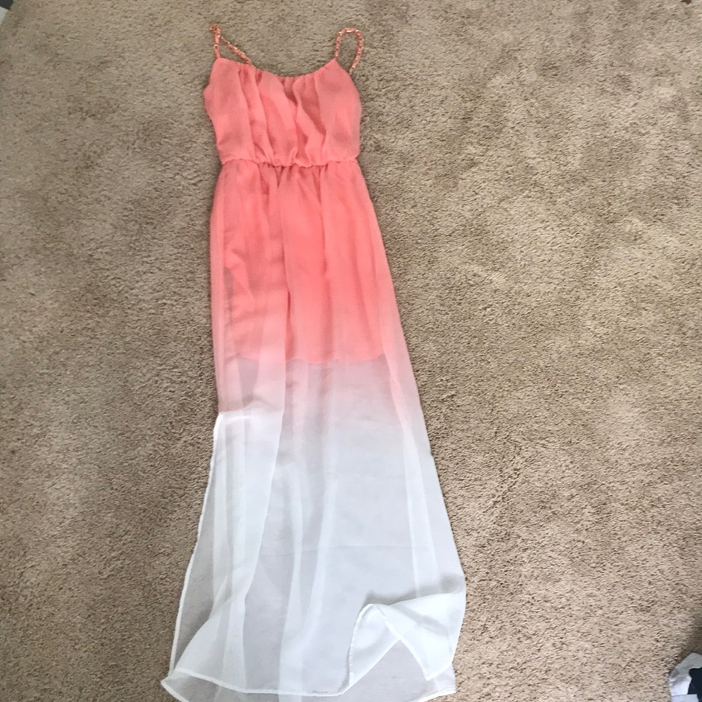 Peach Ombré maxi dress